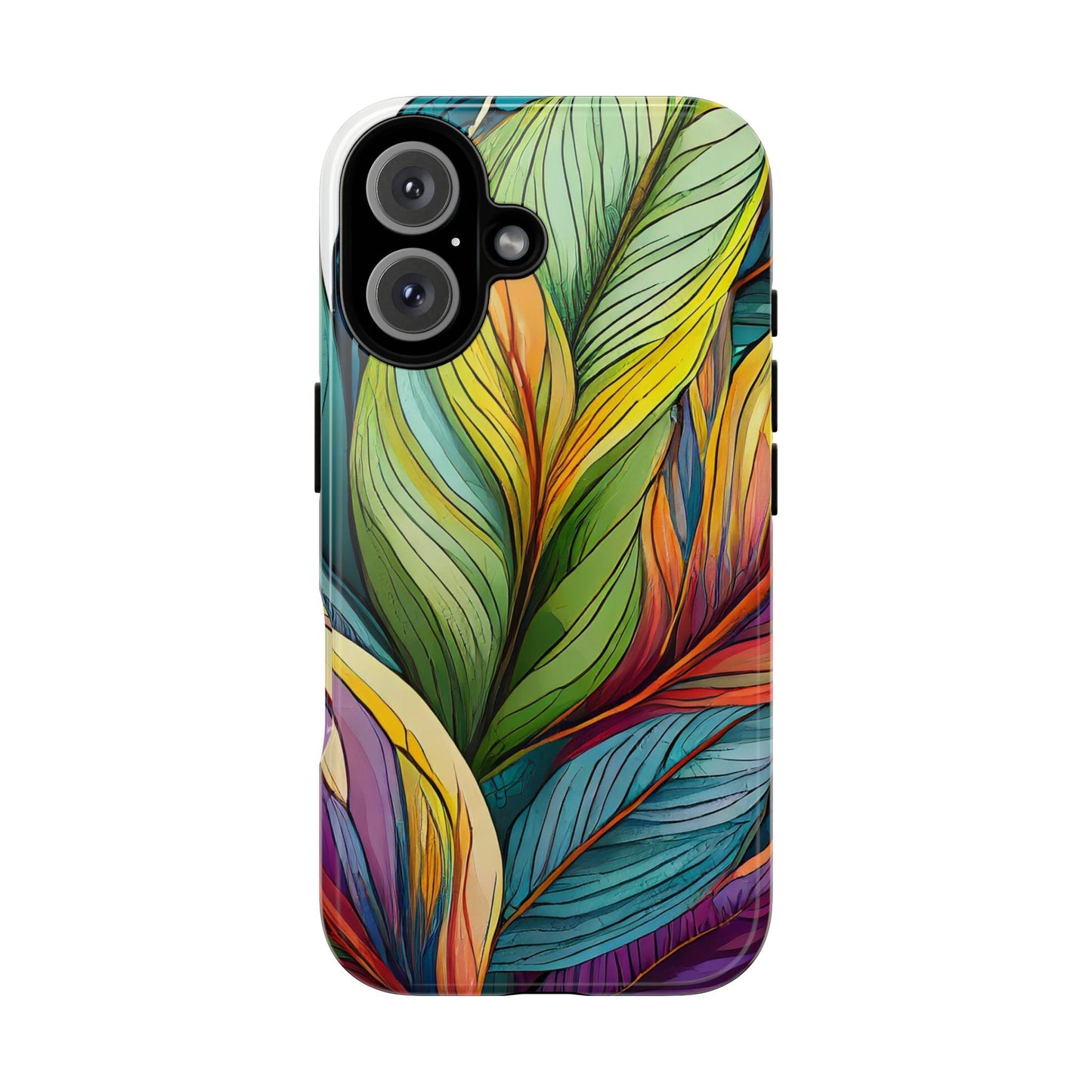 Vibrant Tropical Leaf Tough Phone Case