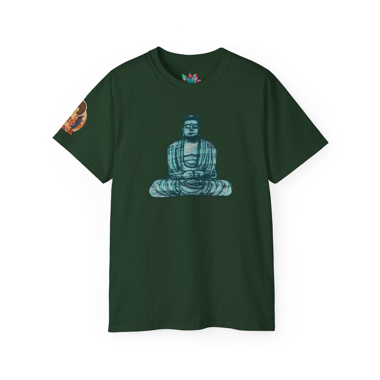 Fine Art Buddha Chalk Drawing Print Unisex Ultra Cotton Tee
