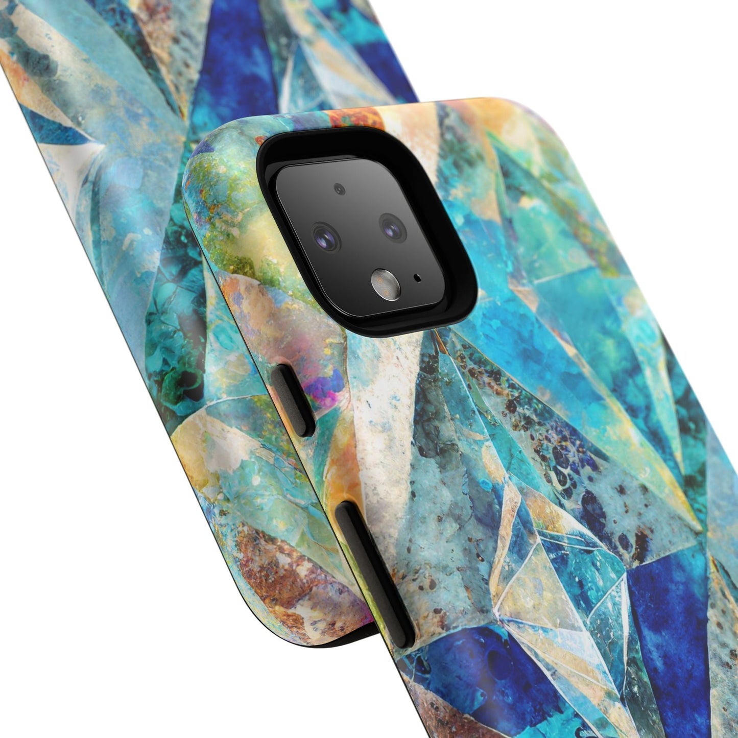 Diamond Blue Abstract Tough Phone Case