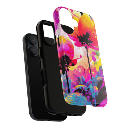 Neon Floral Tough Phone Case