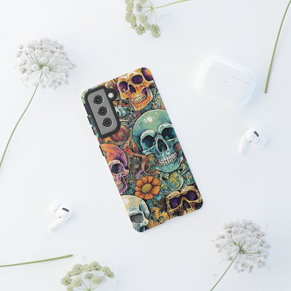 Artistic Skull Collage Tough Phone Case