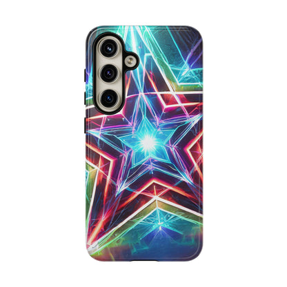 Neon Light Stars Tough Phone Case