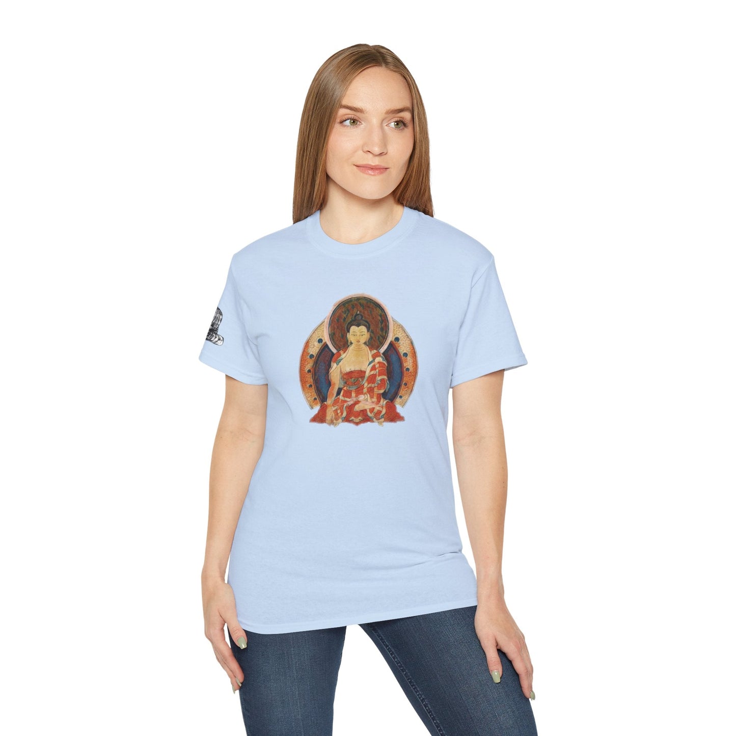 Fine Art Buddha Oil Paint Print Unisex Ultra Cotton Tee
