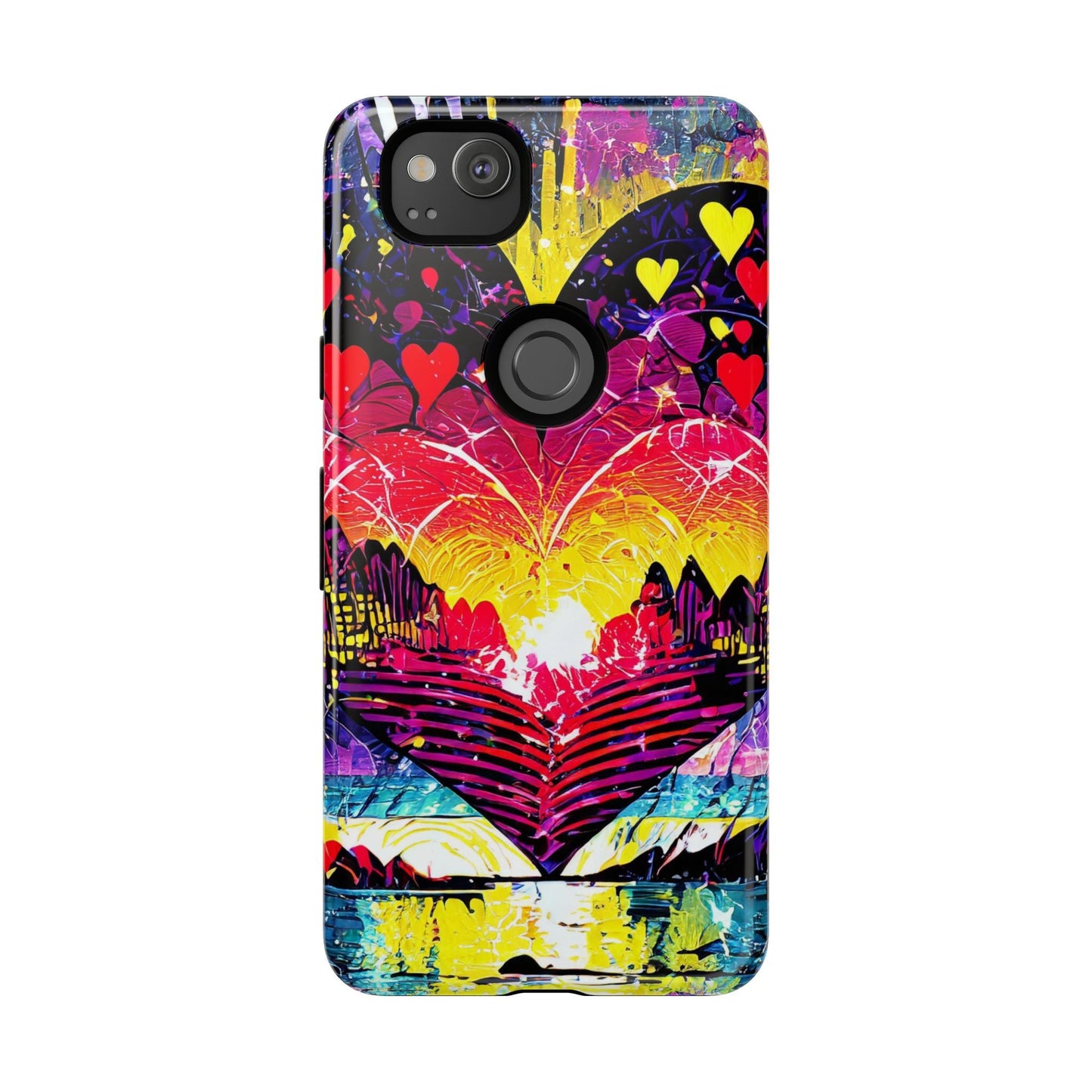 Vibrant Heart Sunset Tough Phone Case