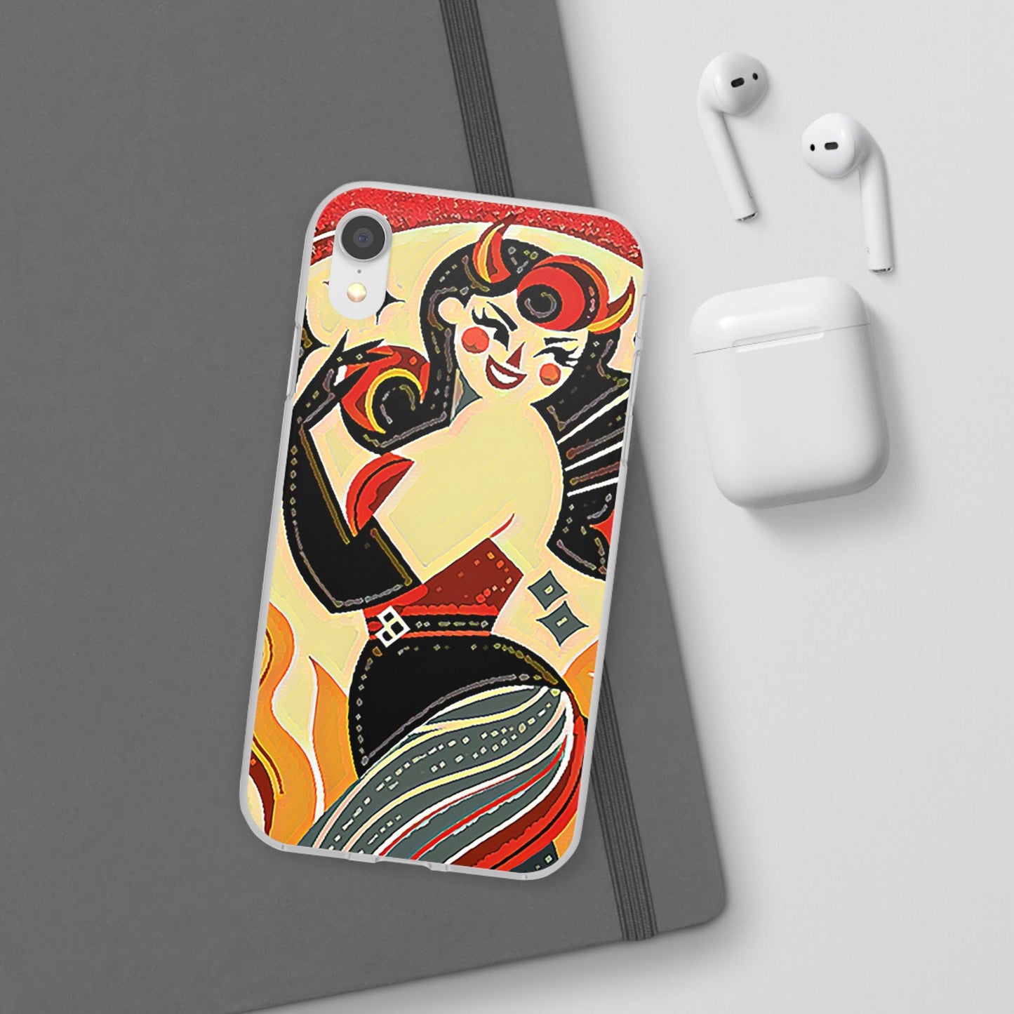 Red & Black Female Devil Flexi Phone Case