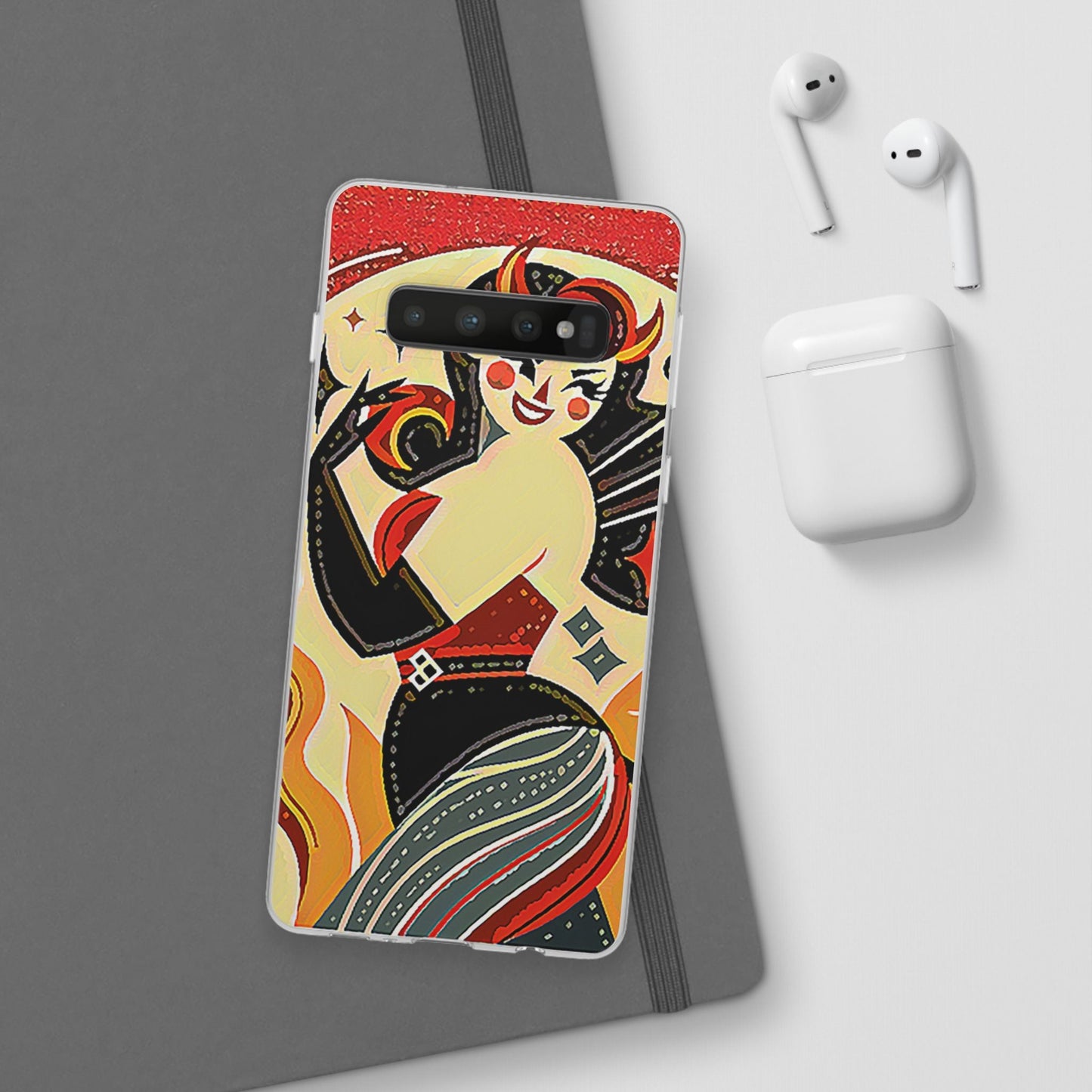 Red & Black Female Devil Flexi Phone Case