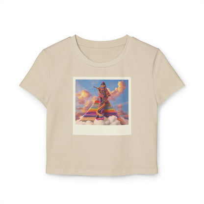 Nubian Kemet Polaroid Queen Women's Crop T-Shirt