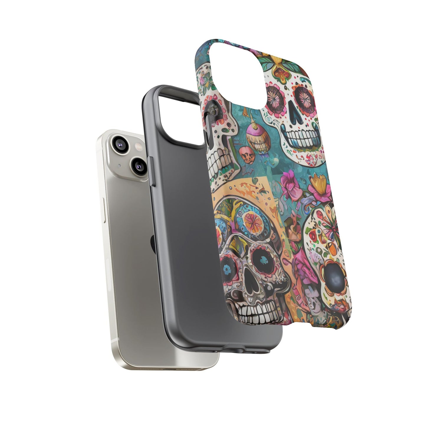 Vibrant Sugar Skull Tough Phone Case