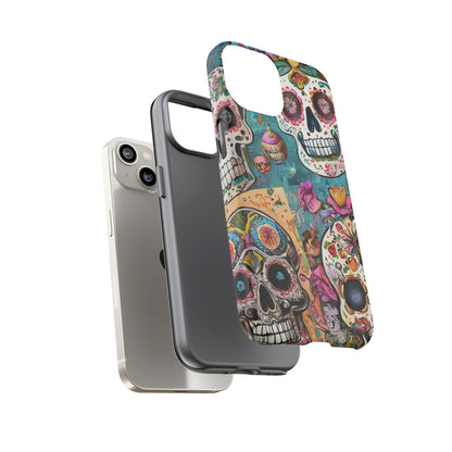 Vibrant Sugar Skull Tough Phone Case