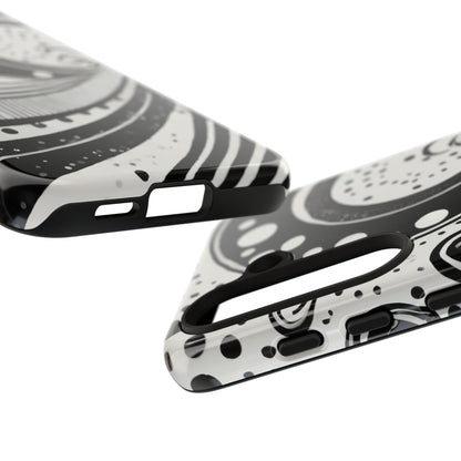 Artistic Black & White Swirl Tough Phone Case