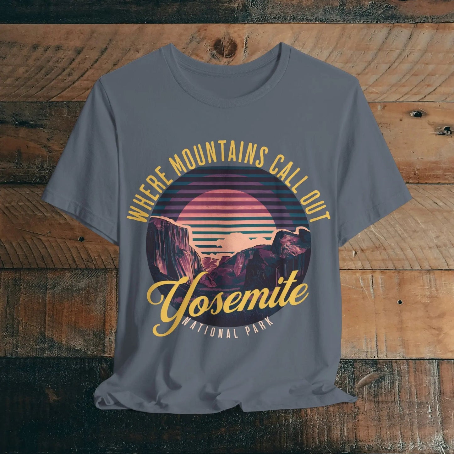 Yosemite National Park Unisex T-Shirt California Retro Mountains Call Out