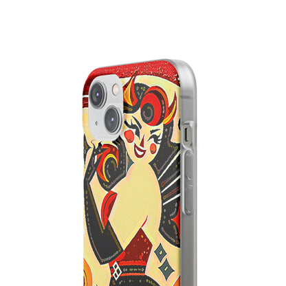 Red & Black Female Devil Flexi Phone Case