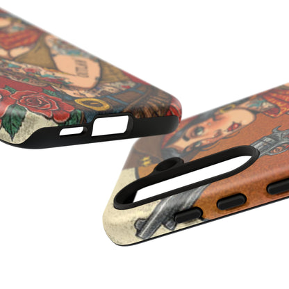 Vintage Western Tough Phone Case with Outlaw Design