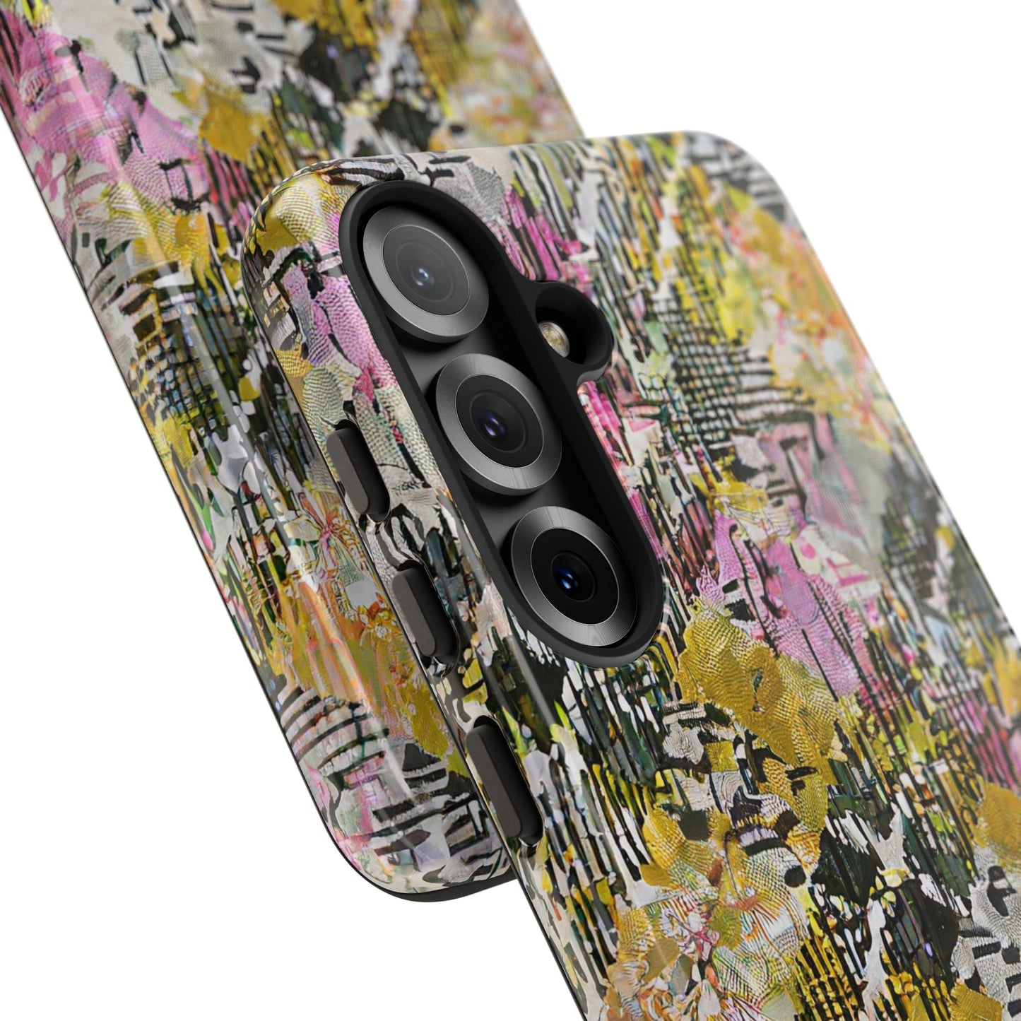 Purple Plaid Floral Artistic Tough Phone Case