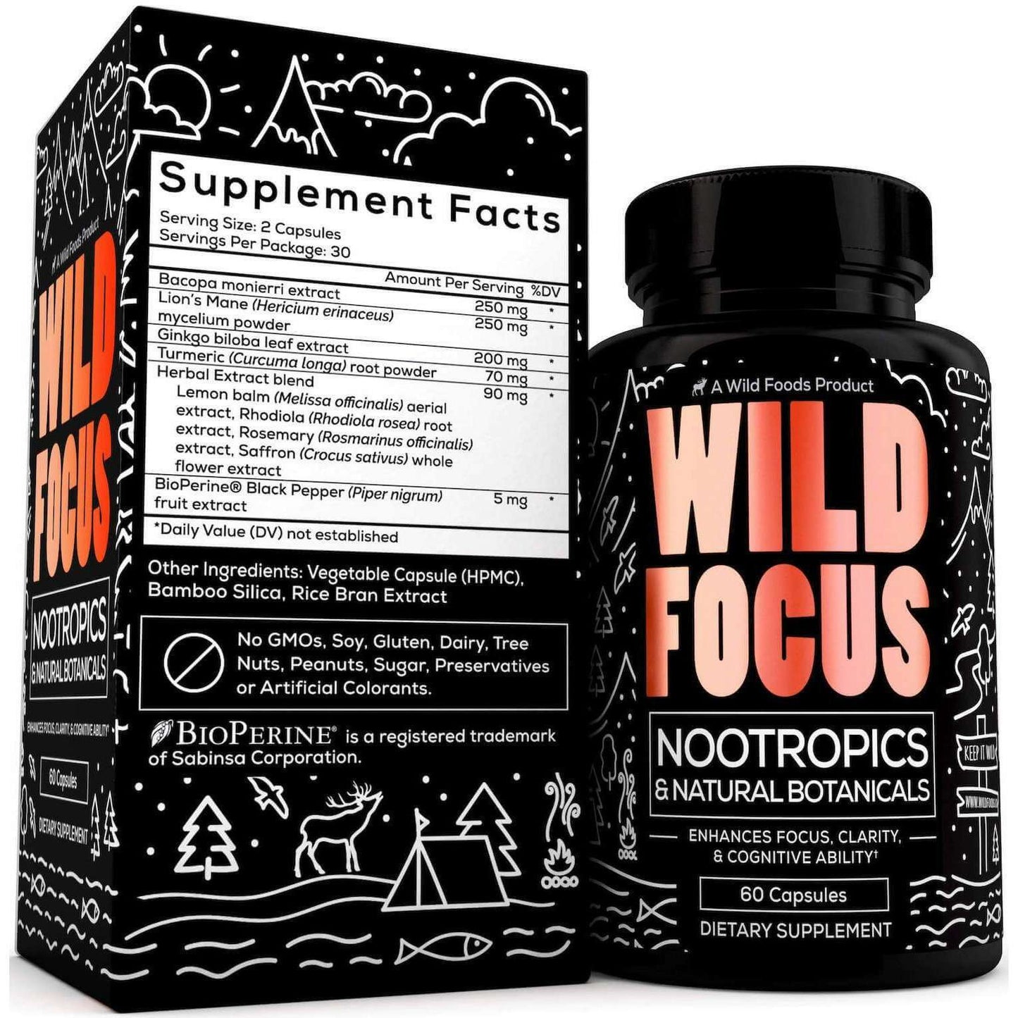Wholesale Case of 12 - Wild Focus Nootropic Blend