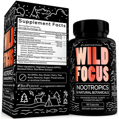 Wholesale Case of 12 - Wild Focus Nootropic Blend