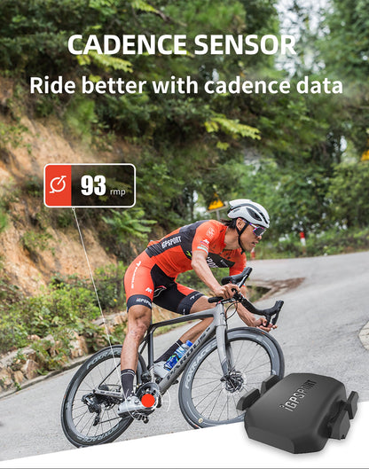 iGPSPORT Bike Speed & Cadence Sensor ANT+ Bluetooth 5.0 IPX7 Waterproof