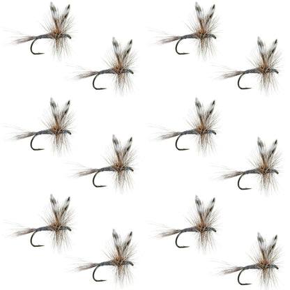Adams Classic Dry Fly - 1 Dozen Flies Hook Size 12