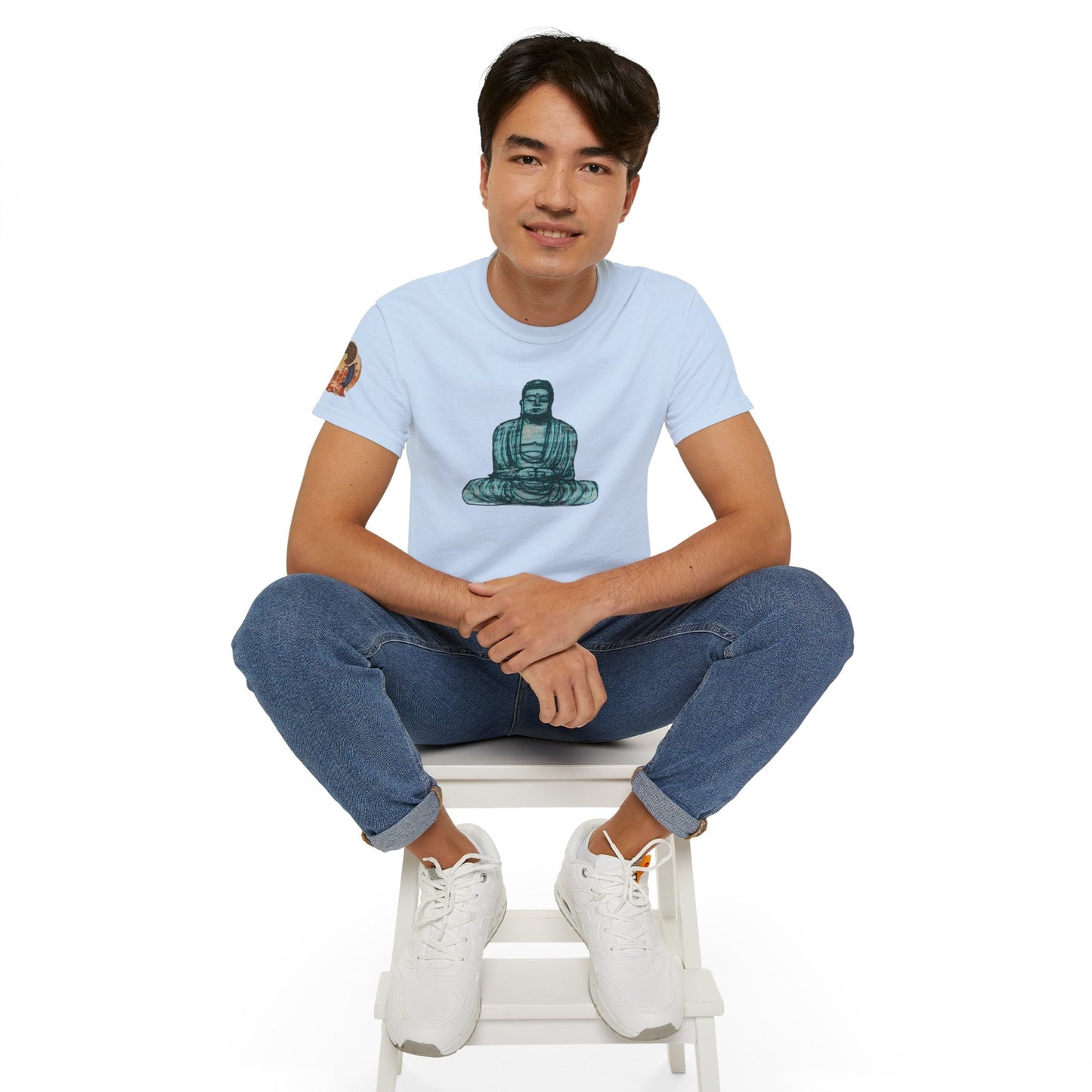Fine Art Buddha Chalk Drawing Print Unisex Ultra Cotton Tee