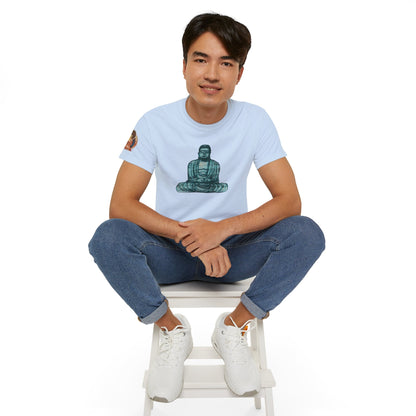Fine Art Buddha Chalk Drawing Print Unisex Ultra Cotton Tee