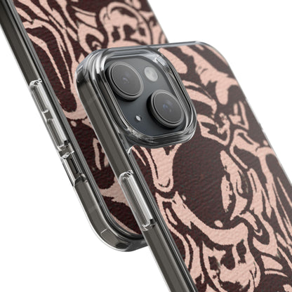 Gothic Abstract Skull Clear Phone Case