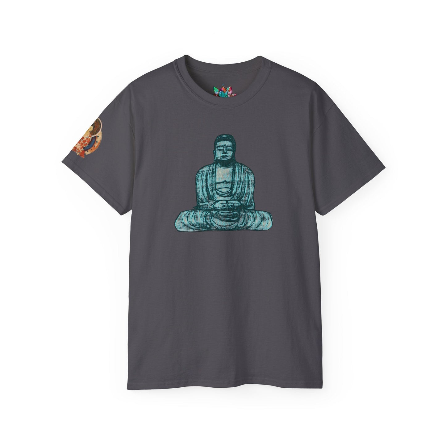 Fine Art Buddha Chalk Drawing Print Unisex Ultra Cotton Tee