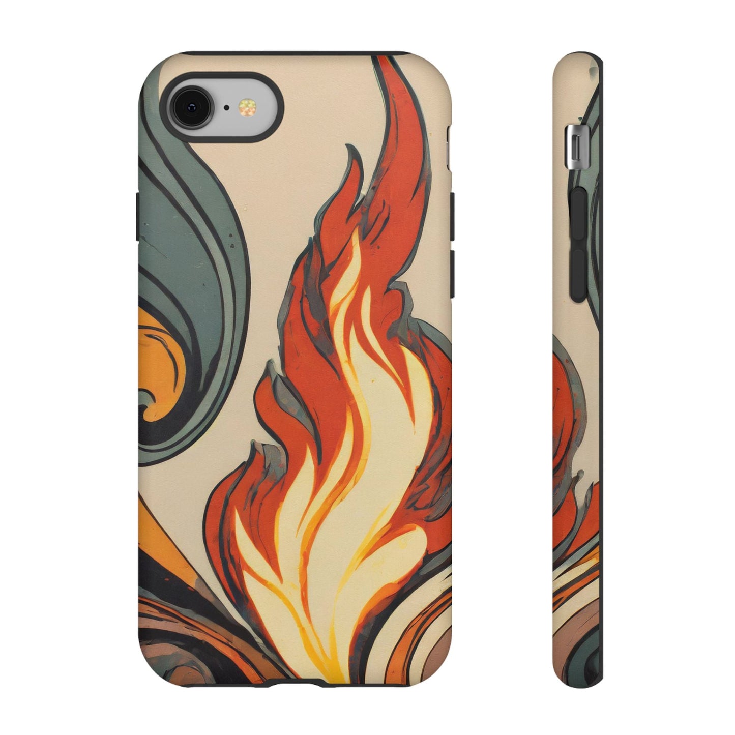 Artistic Flames Abstract Tough Phone Case