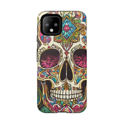 Colorful Sugar Skull Tough Phone Case
