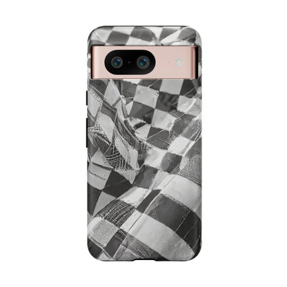 Abstract Checker Print Tough Phone Case