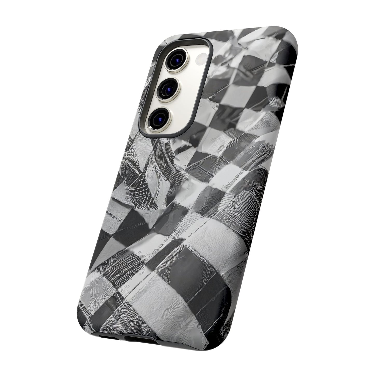 Abstract Checker Print Tough Phone Case