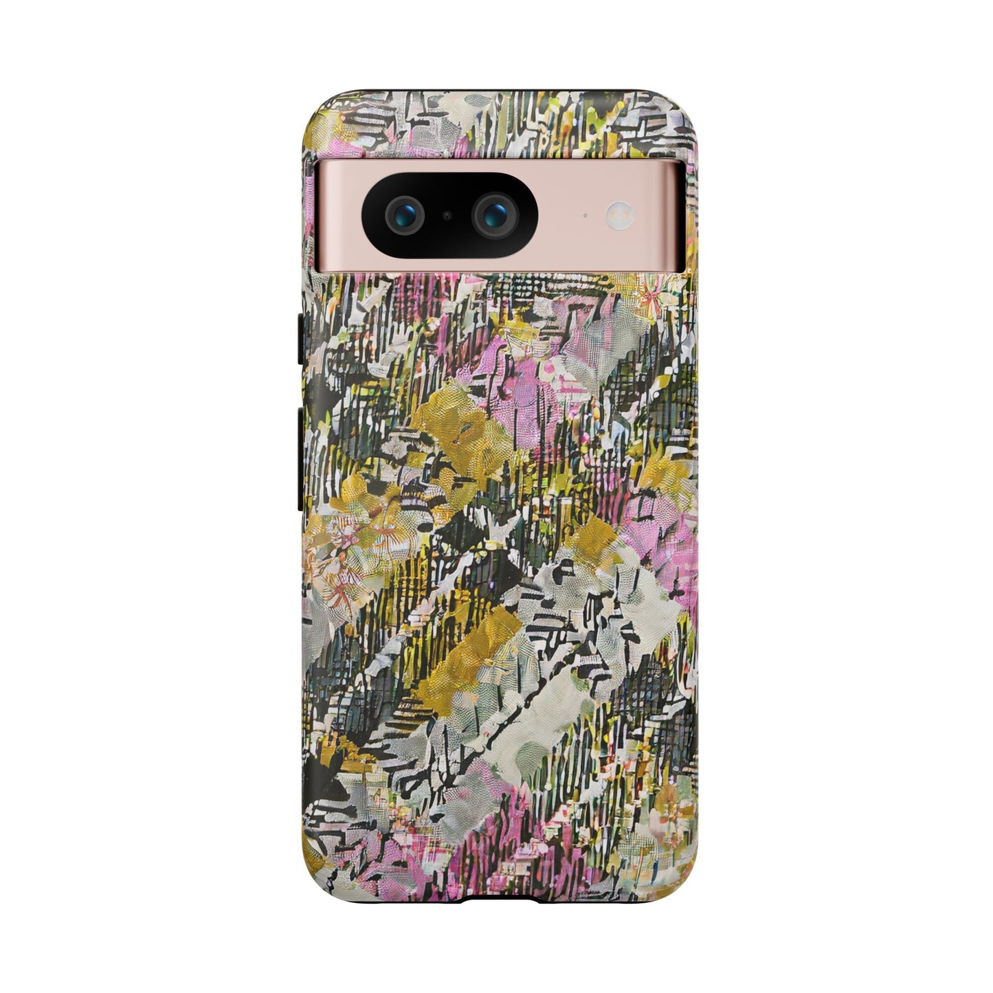 Purple Plaid Floral Artistic Tough Phone Case