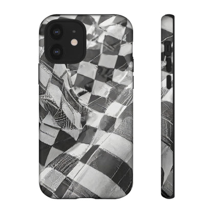 Abstract Checker Print Tough Phone Case
