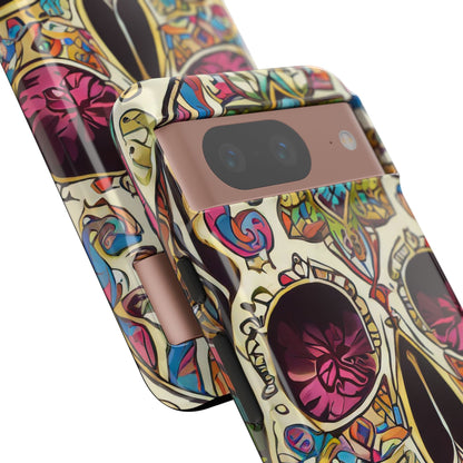 Colorful Sugar Skull Tough Phone Case