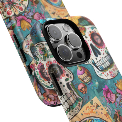 Vibrant Sugar Skull Tough Phone Case