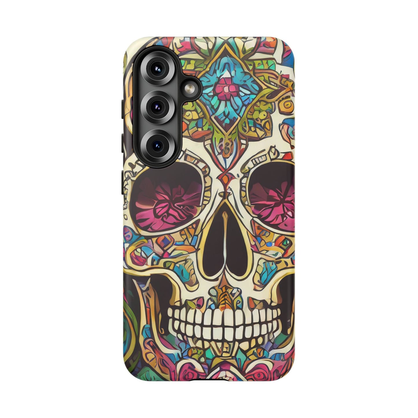Colorful Sugar Skull Tough Phone Case