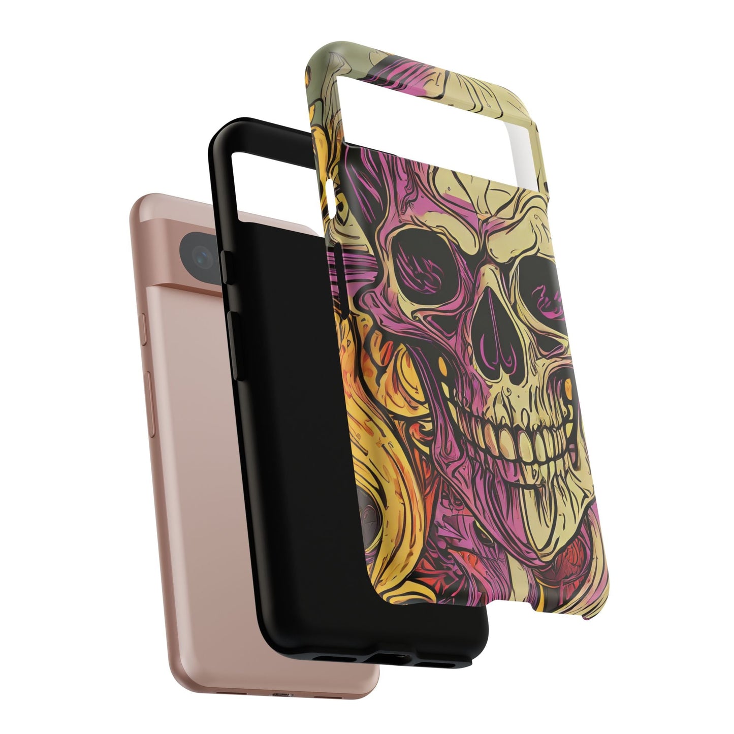 Abstract Purple Skull Tough Phone Case
