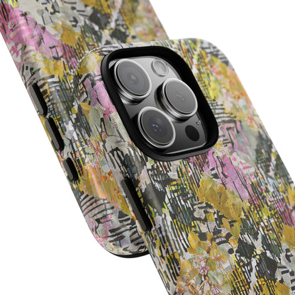 Purple Plaid Floral Artistic Tough Phone Case