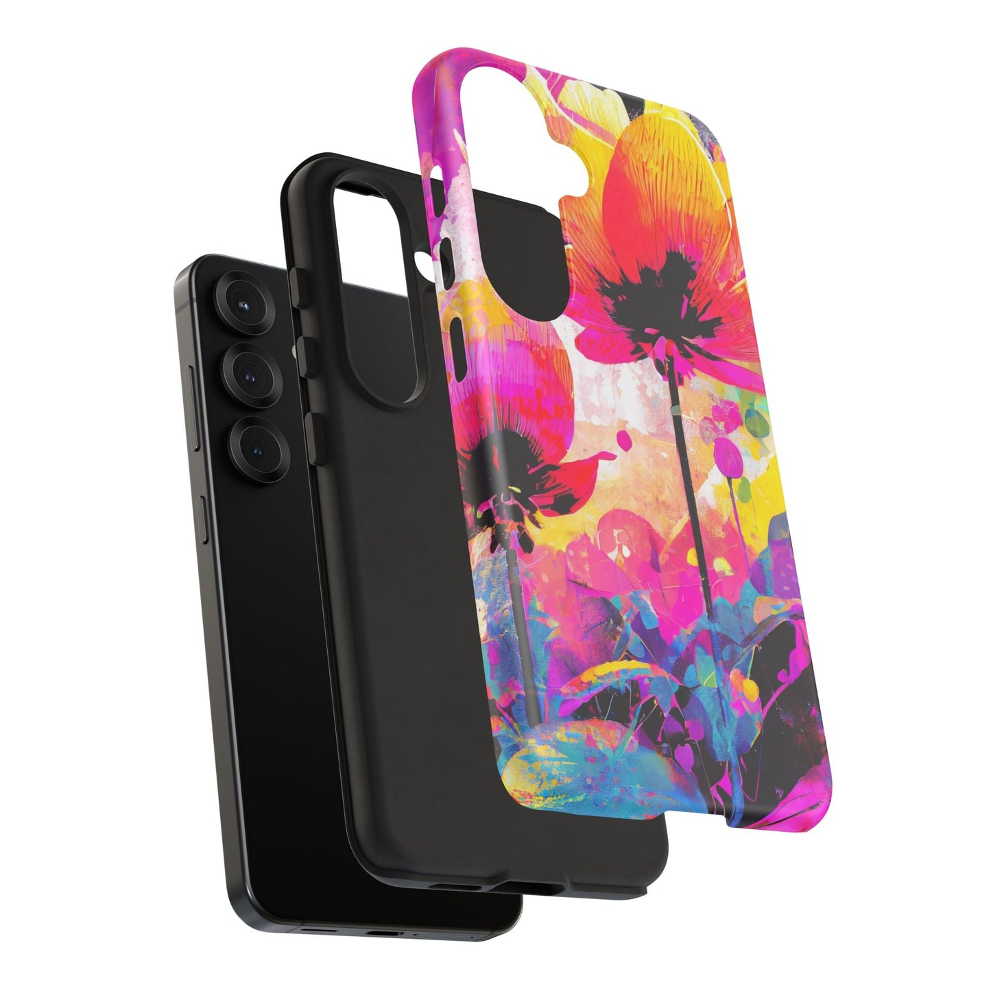 Neon Floral Tough Phone Case