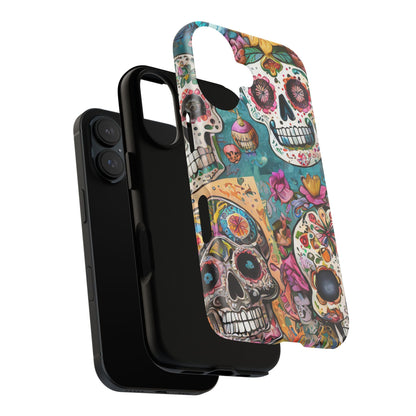 Vibrant Sugar Skull Tough Phone Case