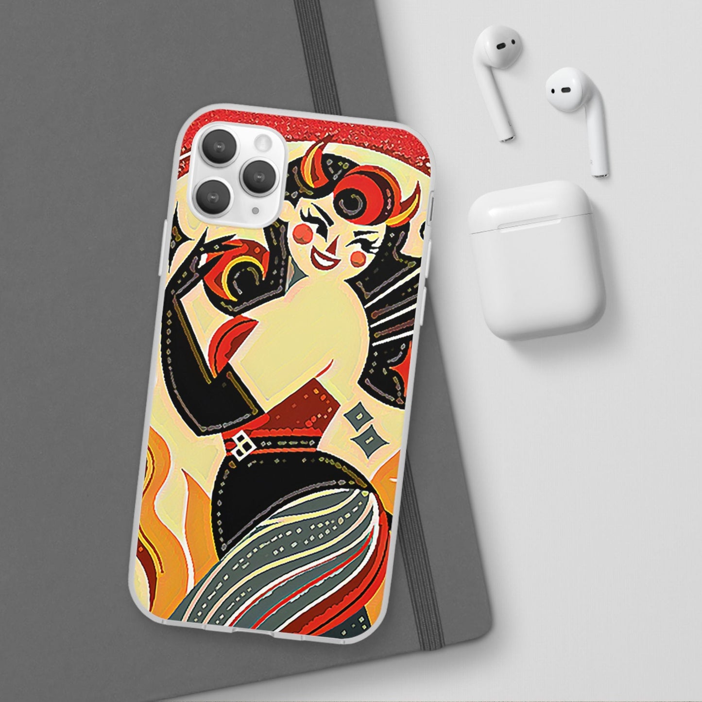 Red & Black Female Devil Flexi Phone Case