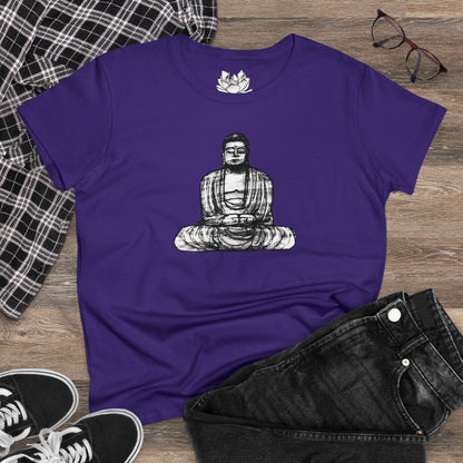Buddha Sketch Women's Cotton Tee