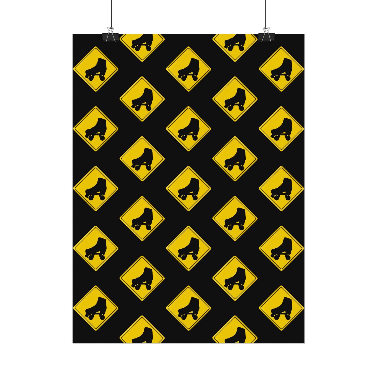 Warning Skater Rolled Poster