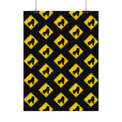 Warning Skater Rolled Poster