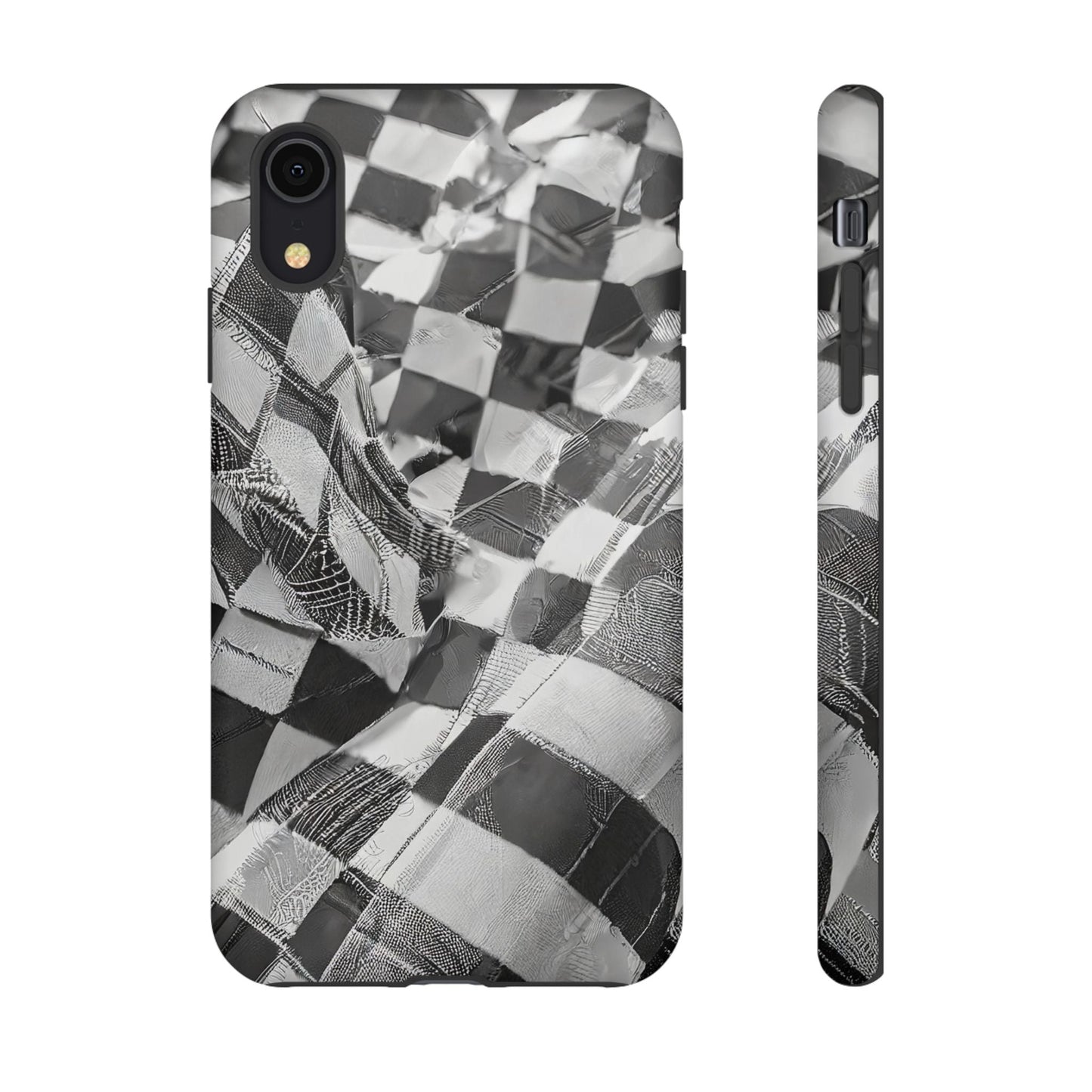 Abstract Checker Print Tough Phone Case