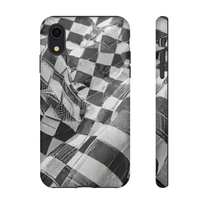 Abstract Checker Print Tough Phone Case