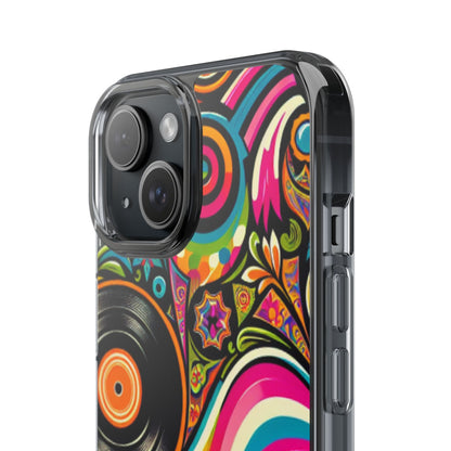Colorful Vinyl Record Clear Phone Case