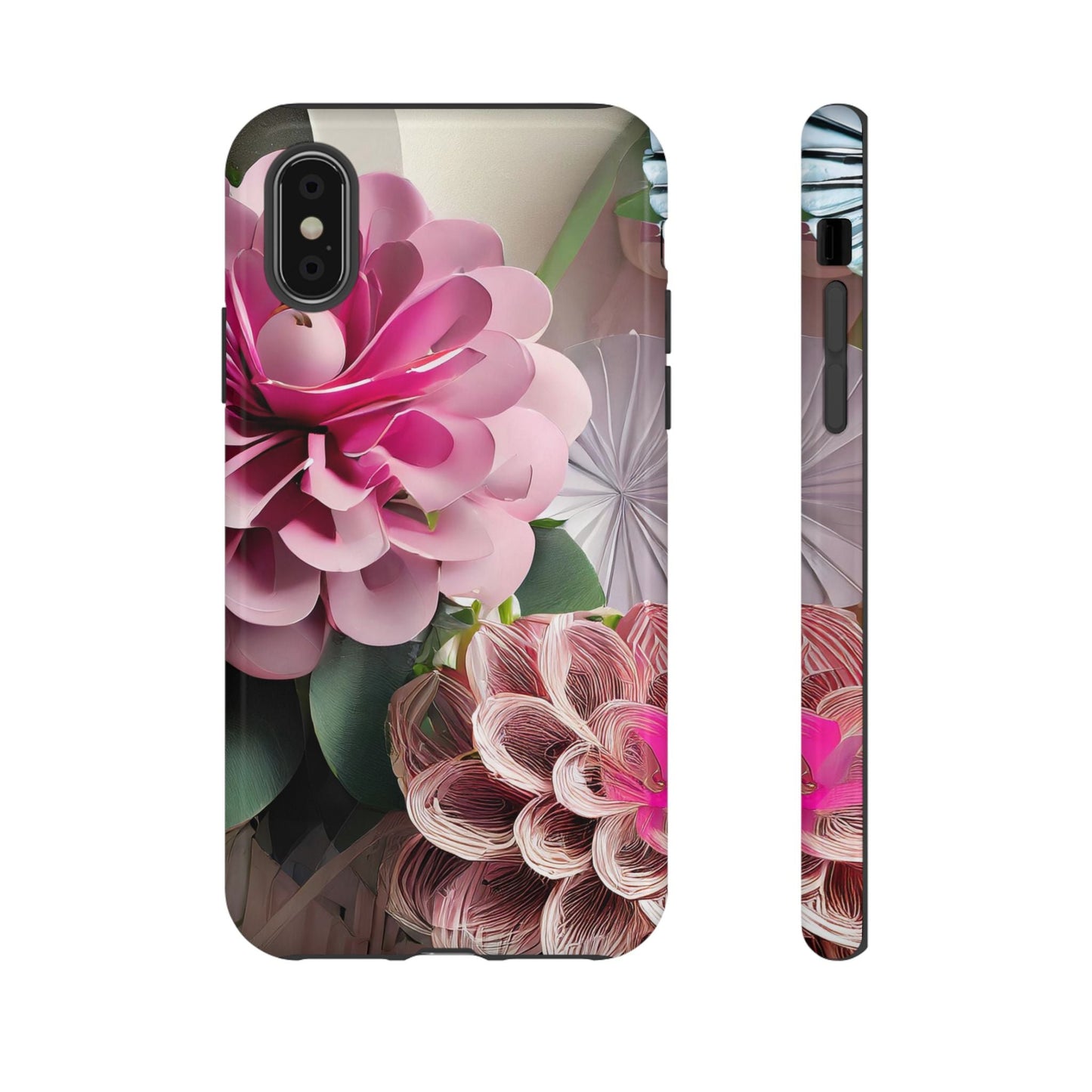 Elegant Paper Flowers Tough Phone Case