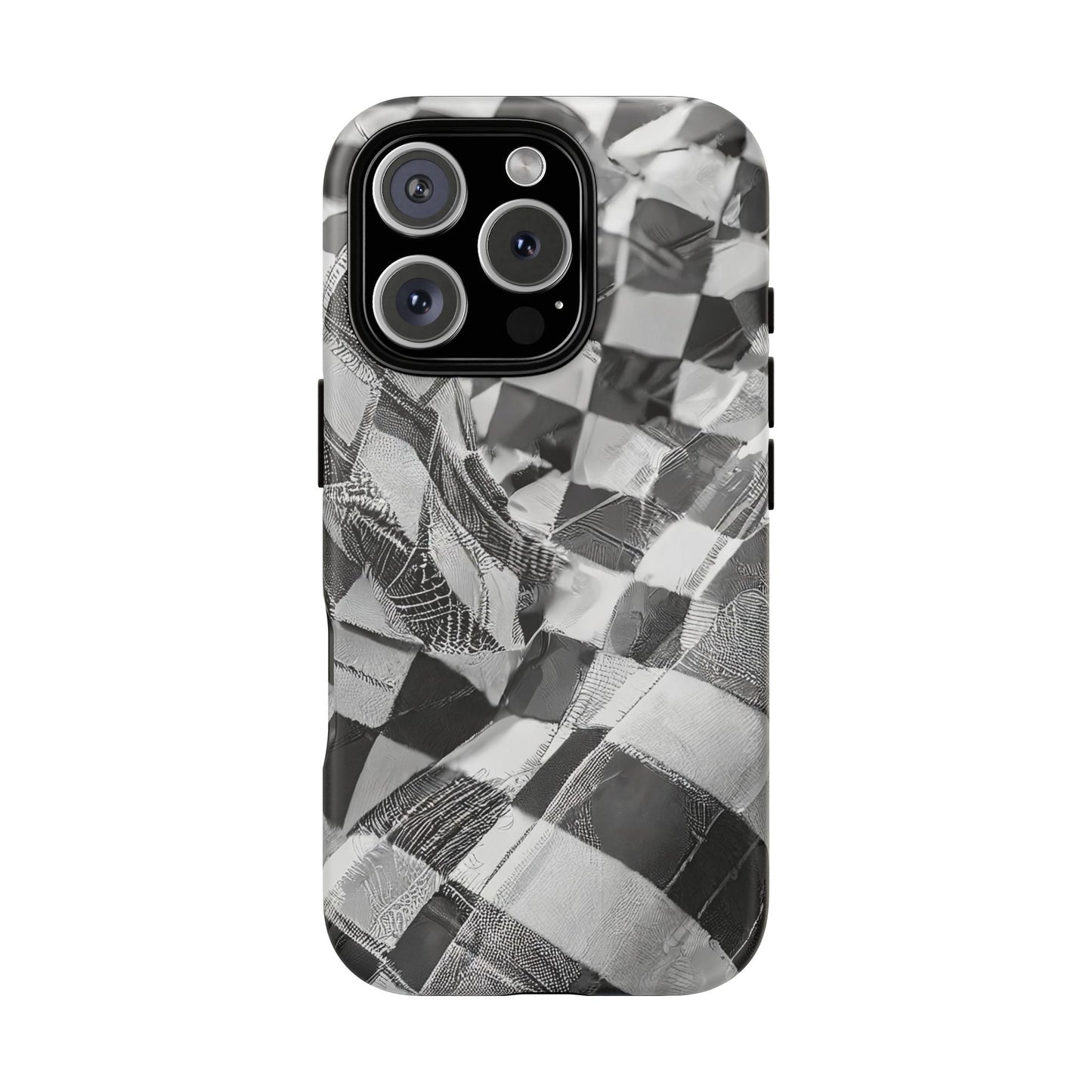 Abstract Checker Print Tough Phone Case