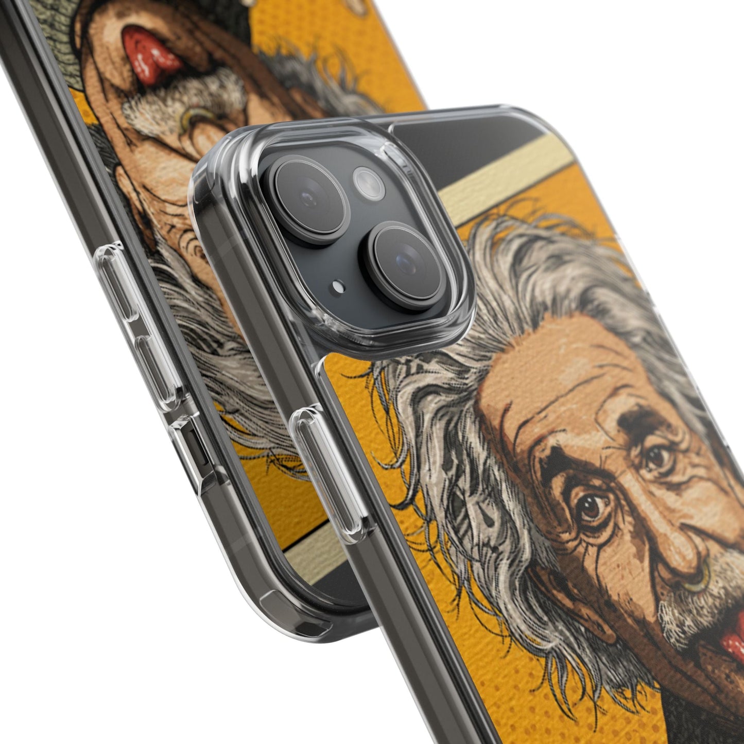 Edgy Einstein Clear Phone Cases