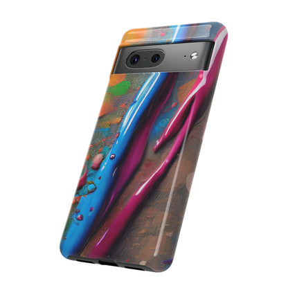 Colorful Artistic Paint Splatter Tough Phone Case